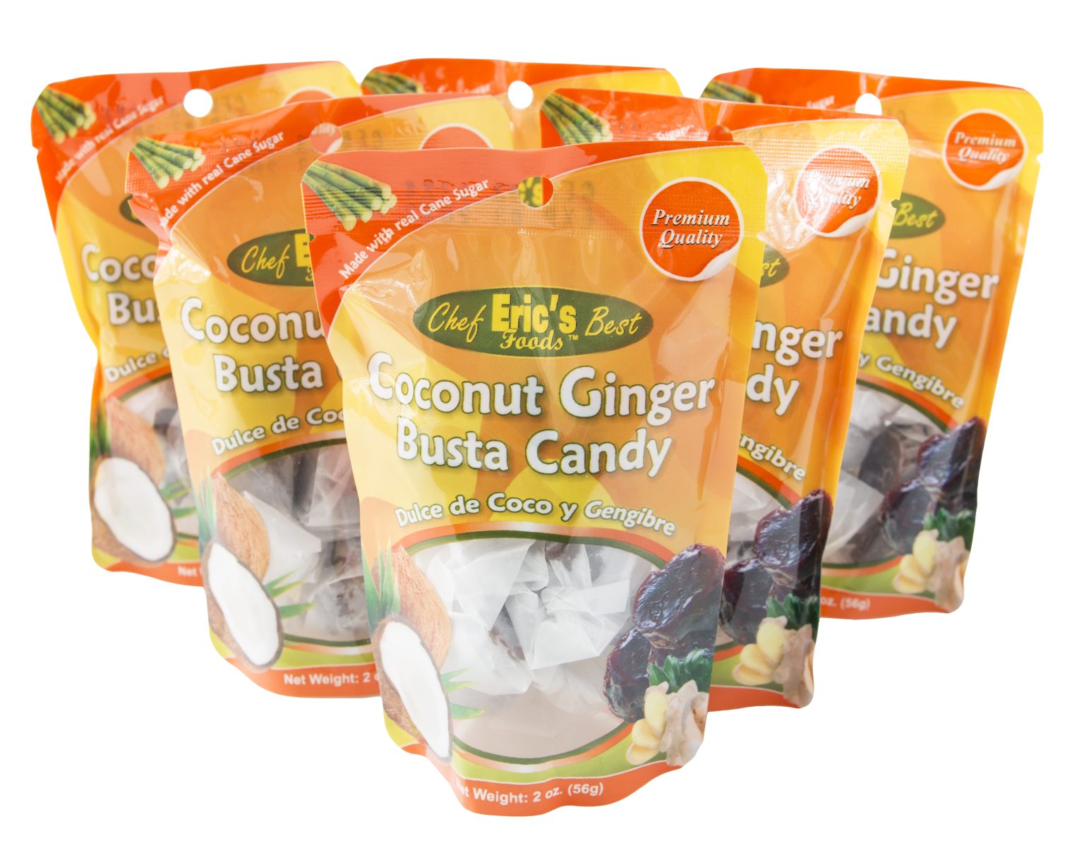 Chef Erics Coconut Ginger Busta Candy, Jamaican candy like Colombian